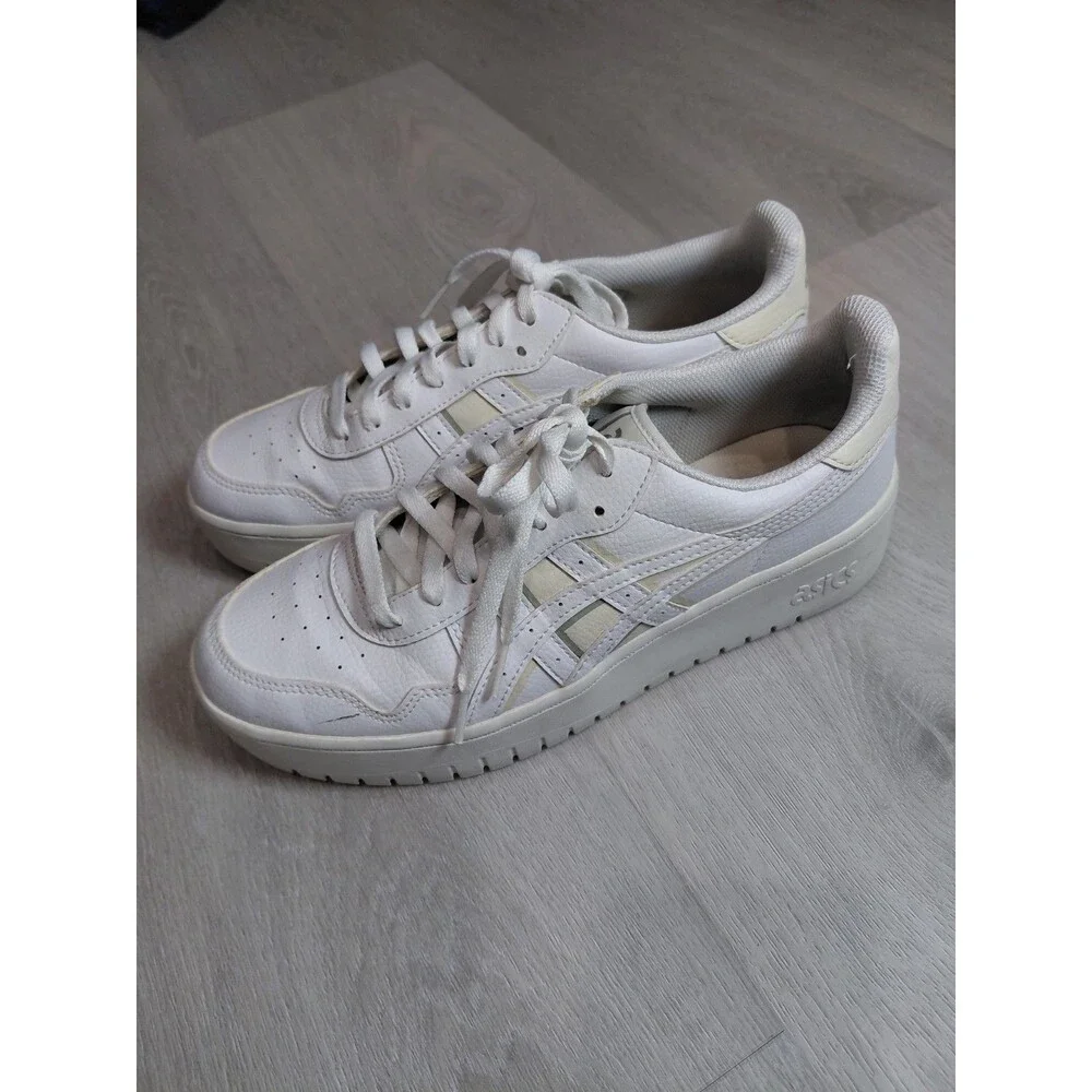 Size 11 - Asics White Leather Women's Sneakers